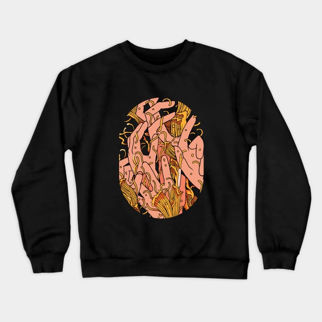 Hand Illustration Crewneck Sweatshirt by syahrilution